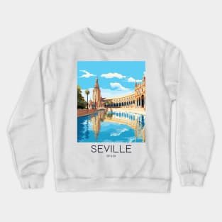 A Pop Art Travel Print of Seville - Spain Crewneck Sweatshirt